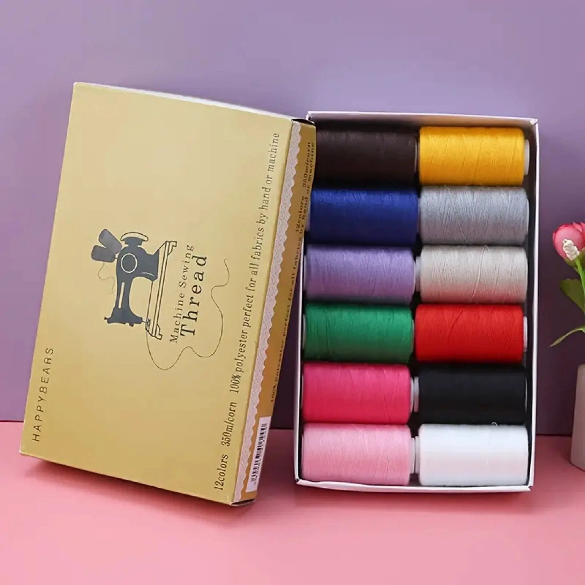 Lot de 12 bobines de fil couture La Bobine Déjantée